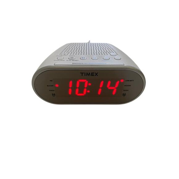 Timex IT2312 White AM/FM‎ Dual Alarm Clock Radio Digital Red LED Display Tested - Picture 4 of 4
